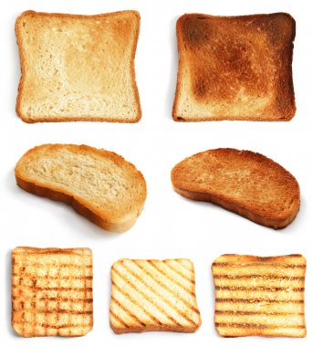 Set of toast bread slices clipart