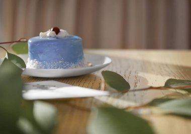 Lezzetli tatlı ile plaka  