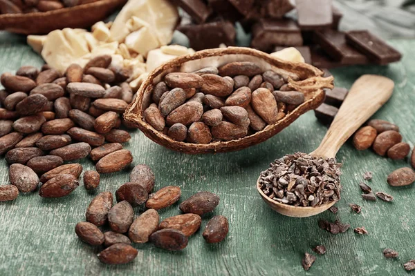 Produk kakao yang berbeda — Stok Foto