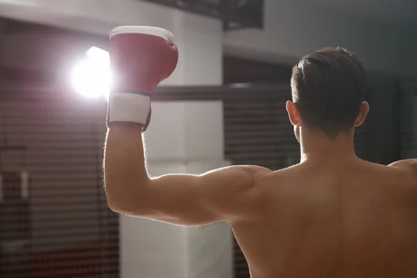 Guapo Boxeador Entrenado Gimnasio — Foto de Stock