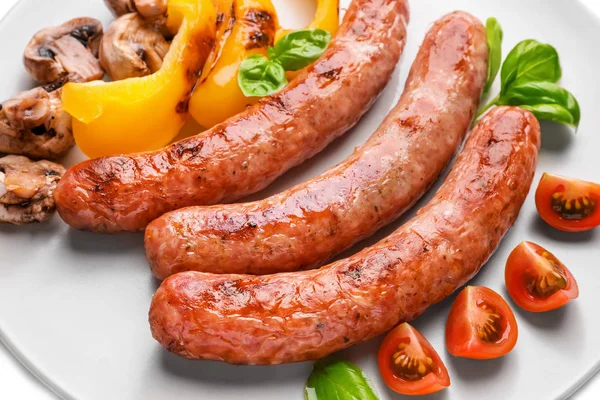 Delicious grilled sausages — Stock Photo, Image
