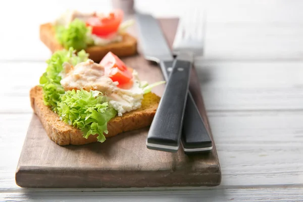 美味鸡肉 bruschettas — 图库照片