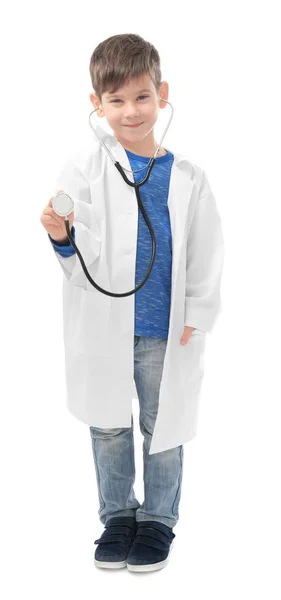 Niño pequeño en uniforme de médico — Foto de Stock