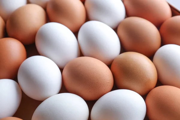 Raw Chicken Eggs Background — Stock Photo, Image
