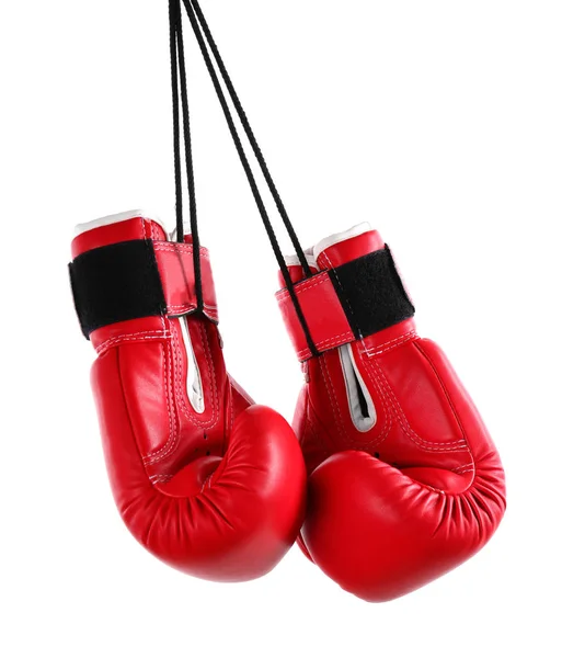 Boxing gloves on white — Stock Photo, Image