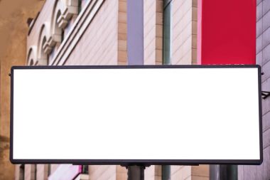 Şehir sokak boş reklam kurulu