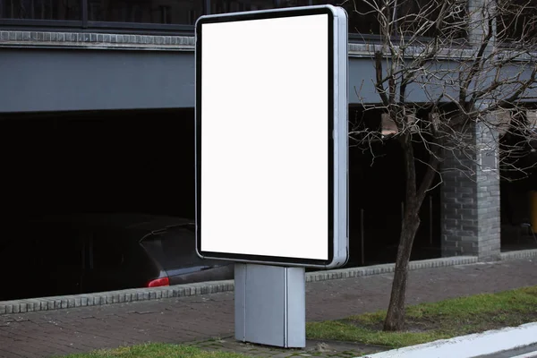 Blank Advertising Board City Street — Stock Photo, Image