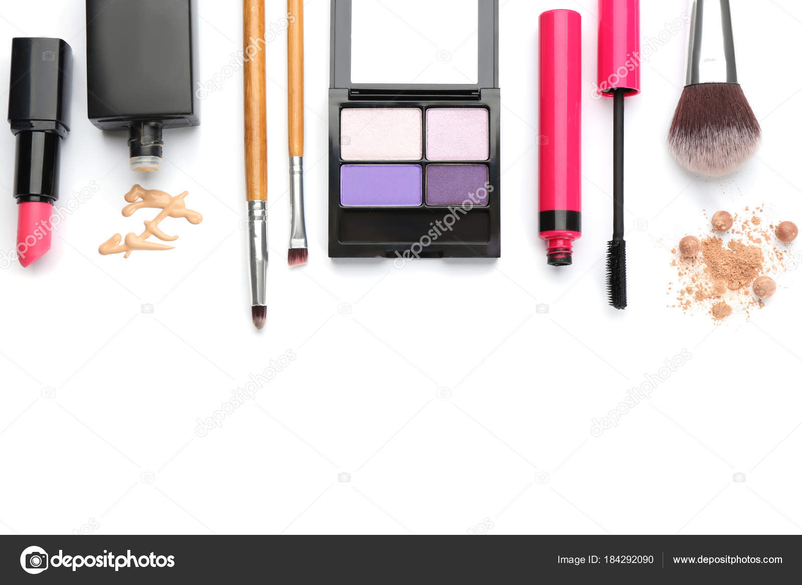 Decorative cosmetics and tools Stock Photo by ©belchonock 184292090