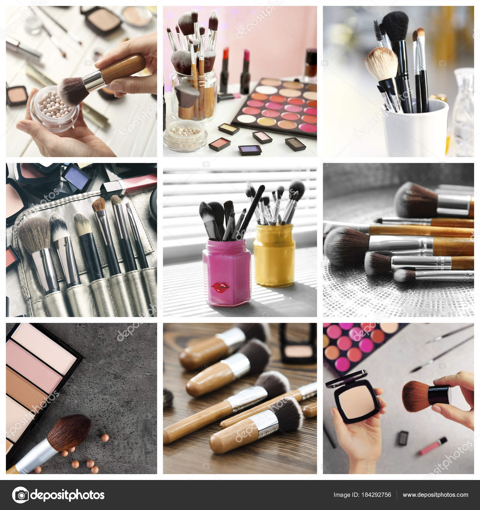 Makeup artist set with tools — Stock Photo © belchonock 184292756