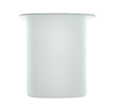 Beyaz zemin üzerine Yoğurtlu plastik bardak
