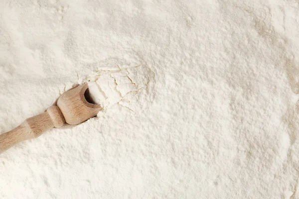 Czerpak na mąki białej pszennej — Zdjęcie stockowe