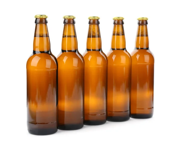 Bottiglie di vetro di birra — Foto Stock