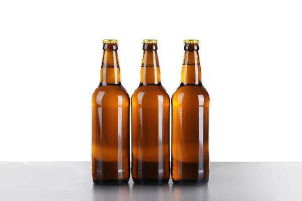 Glass bottles of beer — Stock Photo, Image