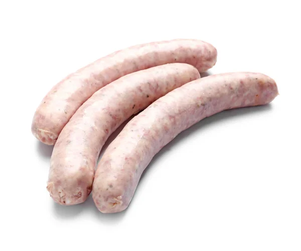 Sausages on white background — Stock Photo, Image