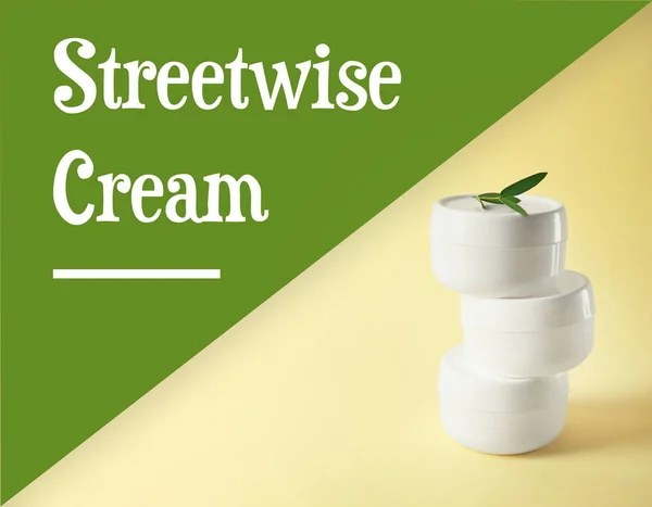 Gläser mit Streetwise Körpercreme — Stockfoto