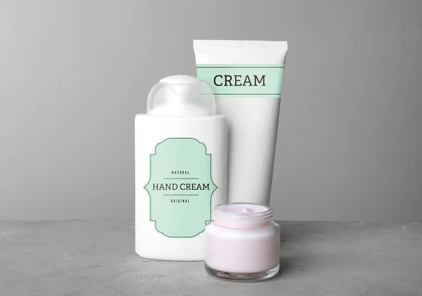 Body cream set on table — Stock Photo, Image