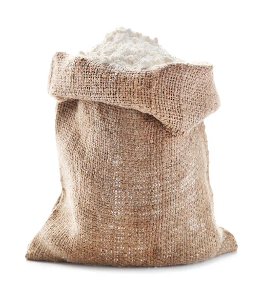 Sack with wheat flour — Stock Photo, Image