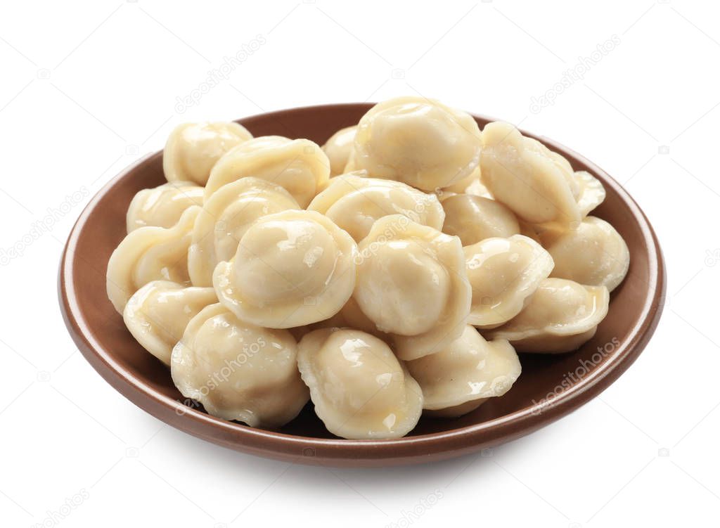 Plate with tasty dumplings 