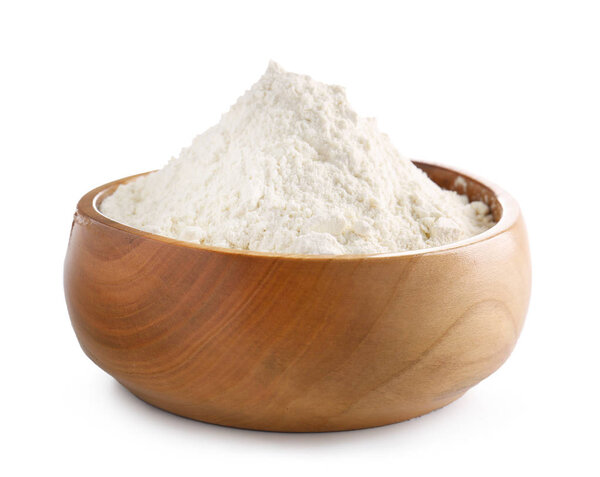 flour on white background