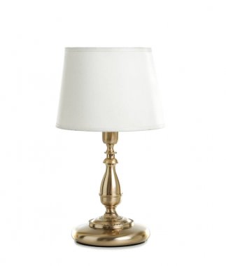 Elegant table lamp on white background clipart