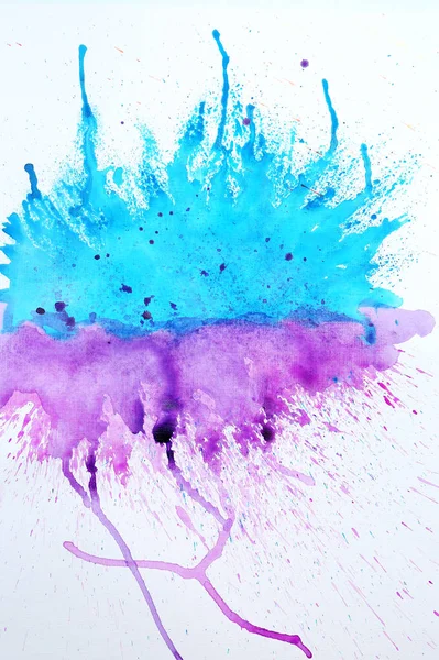 Colorful watercolor splash on white background. Holi celebration — Stock Photo, Image