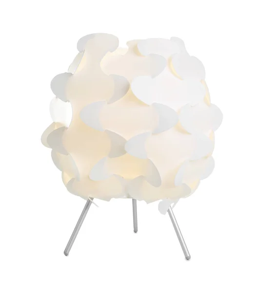 Lampă elegantă de masă pe fundal alb — Fotografie, imagine de stoc
