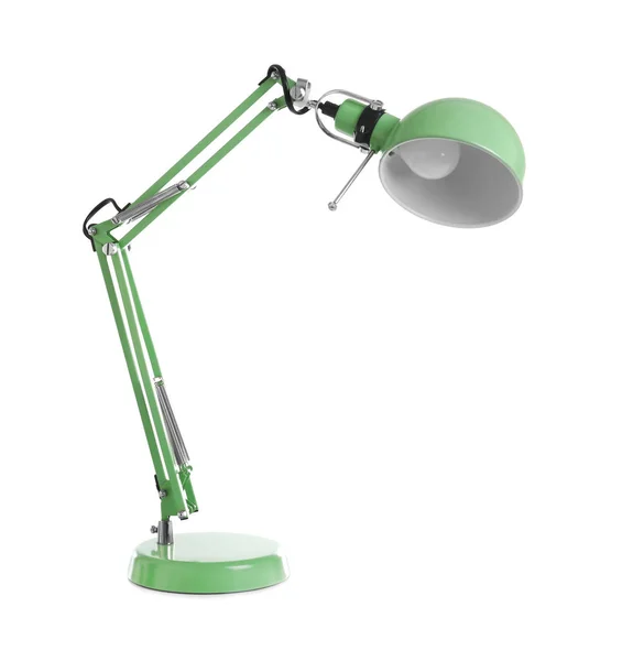 Elegantní stolní lampa na bílém pozadí — Stock fotografie