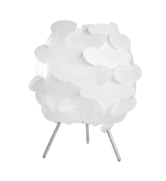Elegante lampada da tavolo su sfondo bianco — Foto Stock