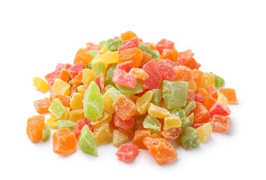 Beyaz arka plan üzerinde renkli succades