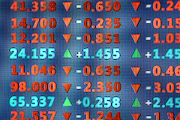 Hisse senedi verileri, closeup izlemek. Finansal ticaret kavramı
