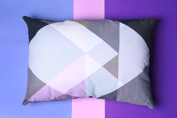 Stylish pillow on colorful background — Stock Photo, Image