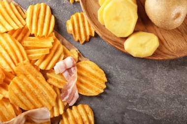 Masada pastırmalı kızarmış patates cipsi