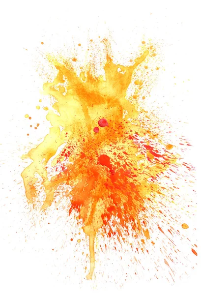 Colorful watercolor splash on white background. Holi celebration — Stock Photo, Image