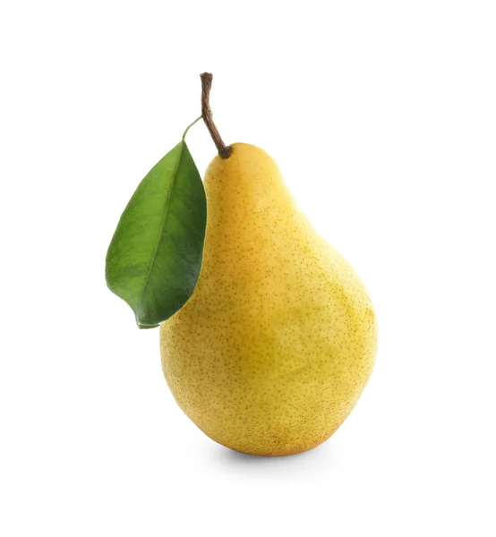 白い背景の上おいしい完熟梨 — ストック写真