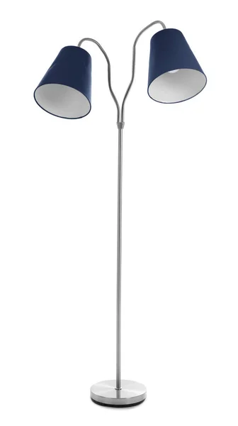 Elegant floor lamp on white background — Stock Photo, Image