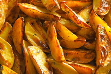 Lezzetli patates dilimleri, portre