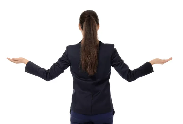 Joven mujer de negocios en blanco — Foto de Stock