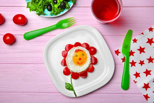 Kreatives Frühstück für Kinder — Stockfoto