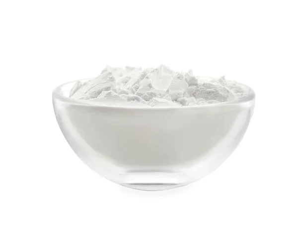 Bowl Corn Starch White Background — Stock Photo, Image