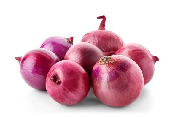 Red Onions White Background — Stock Photo, Image