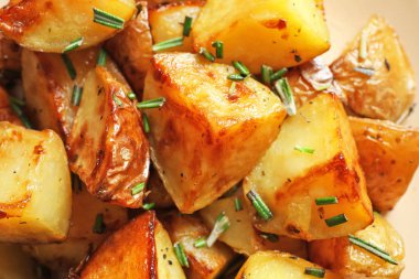 Lezzetli patates dilimleri, portre