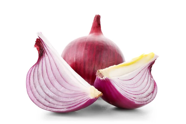 Red Onions White Background — Stock Photo, Image