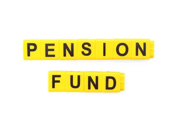 Words Pension Fund White Background — Stock Photo, Image