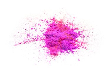 Holi Festivali beyaz arka plan üzerinde renkli tozlar