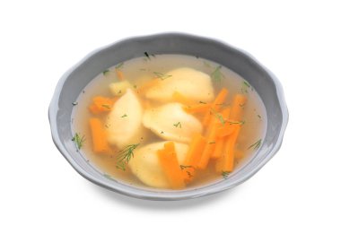 Beyaz arka plan üzerinde köfte ile lezzetli et suyu