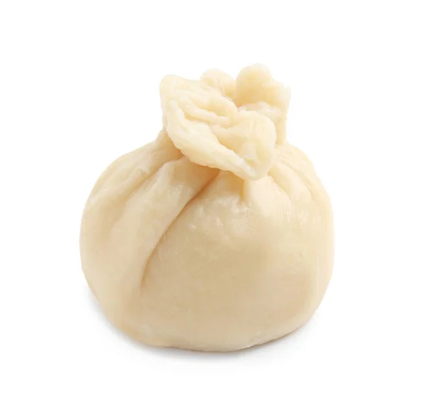Dumpling baozi crudo sobre fondo blanco — Foto de Stock