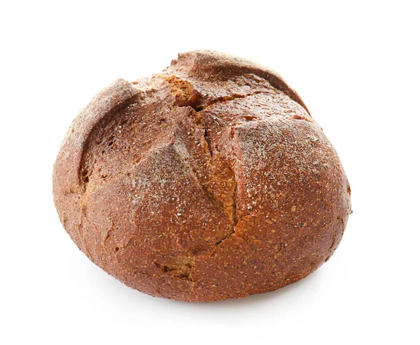 Chutná buchta na bílém pozadí. Čerstvě upečený chléb produkty — Stock fotografie