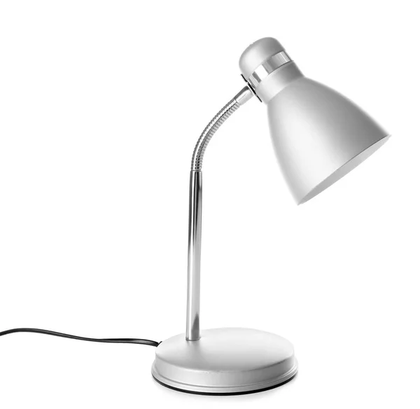 Stylish desk lamp on white background — Stock Photo, Image