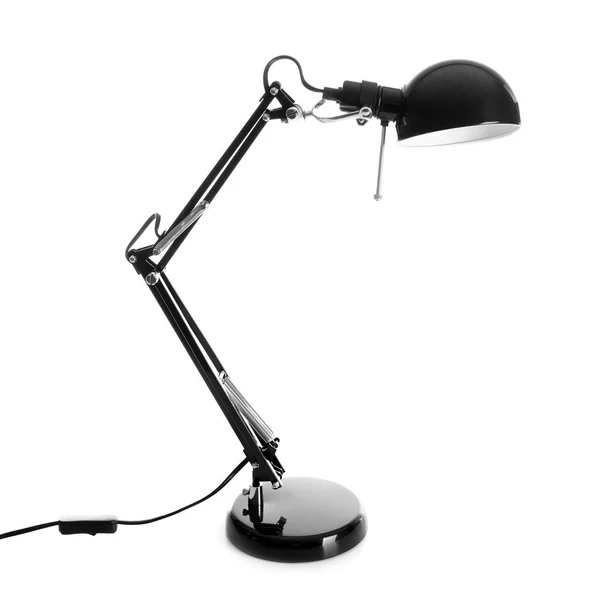 Stylish desk lamp on white background — Stock Photo, Image