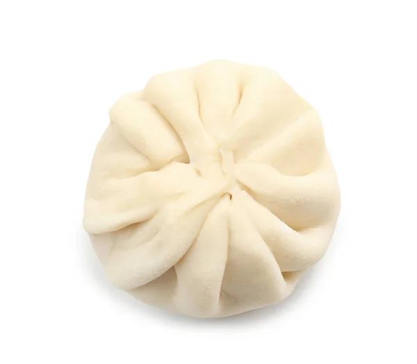 Boulette de baozi crue sur fond blanc — Photo